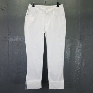 Tretorn Cropped Cuffed Pants Women's 4 Lightweight Pedal Pushers Golf White NEW
